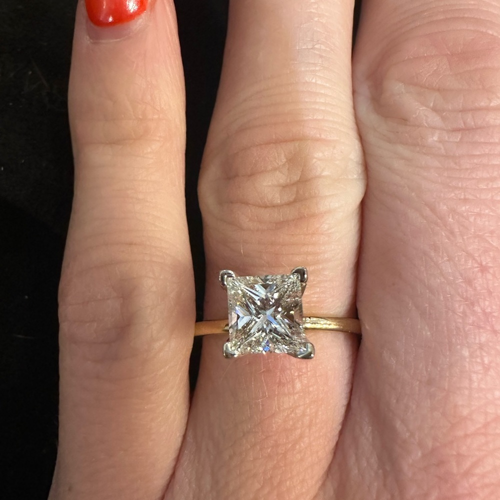 Princess cut engagement ring